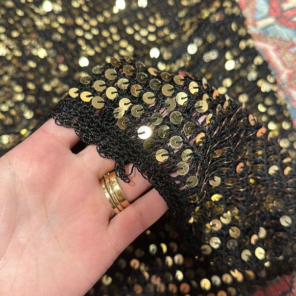 retrofete Lucia Dress in Black & Gold size XS/S - Picture 10 of 11